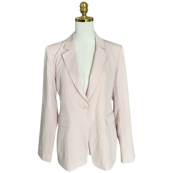 BCBGMAXAZRIA Corpcore Classic Money Maker Office Blazer Bear Pink Women's Size M - Picture 5 of 13